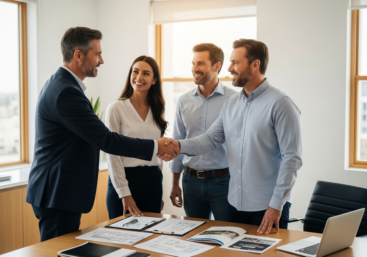 Property Growth Group team meeting with clients